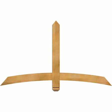 Ekena Millwork Bellingham Rough Sawn Timber Gable Bracket, Western Red Cedar, 60"W x 35"H x 2"D x 4"F, 14/12 Pitch GBW060X35X0204BEL00RWR